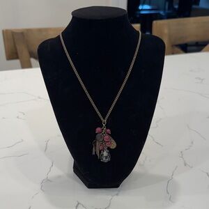 LOFT gold pendant tassel necklace